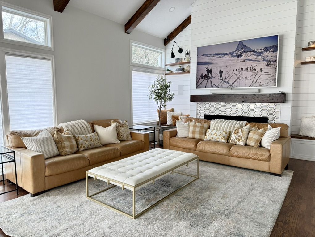 Italian Leather Sofa Set