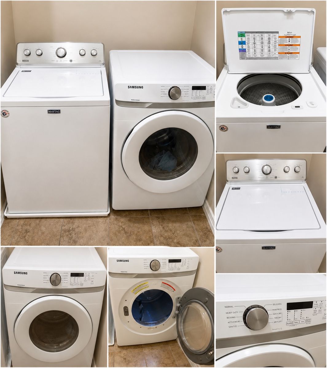 Maytag Washer & Samsung Dryer Set – $250 for Both