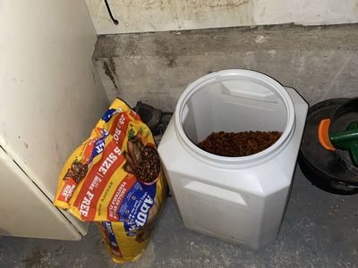 Pet Food Storage Container and Dog Food Bag