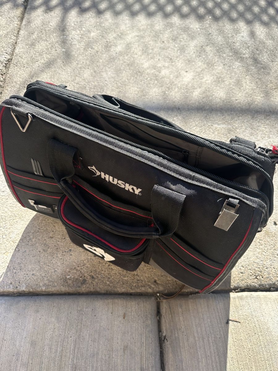 Husky Black and Red Heavy-Duty Tool Bag