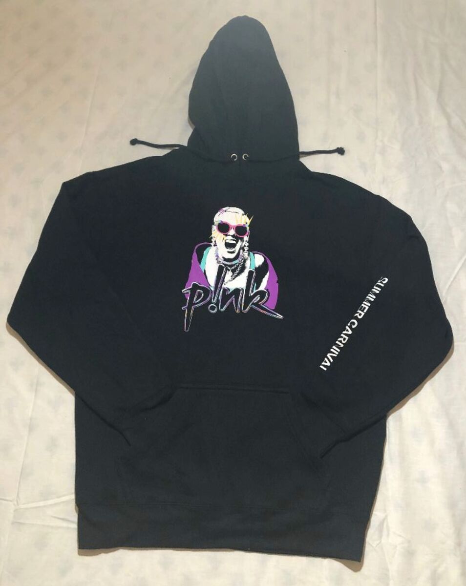 NEW P!nk Pink Summer Carnival 2023 Tour Dates Hoodie Pullover Sweatshirt Size S, L & XL