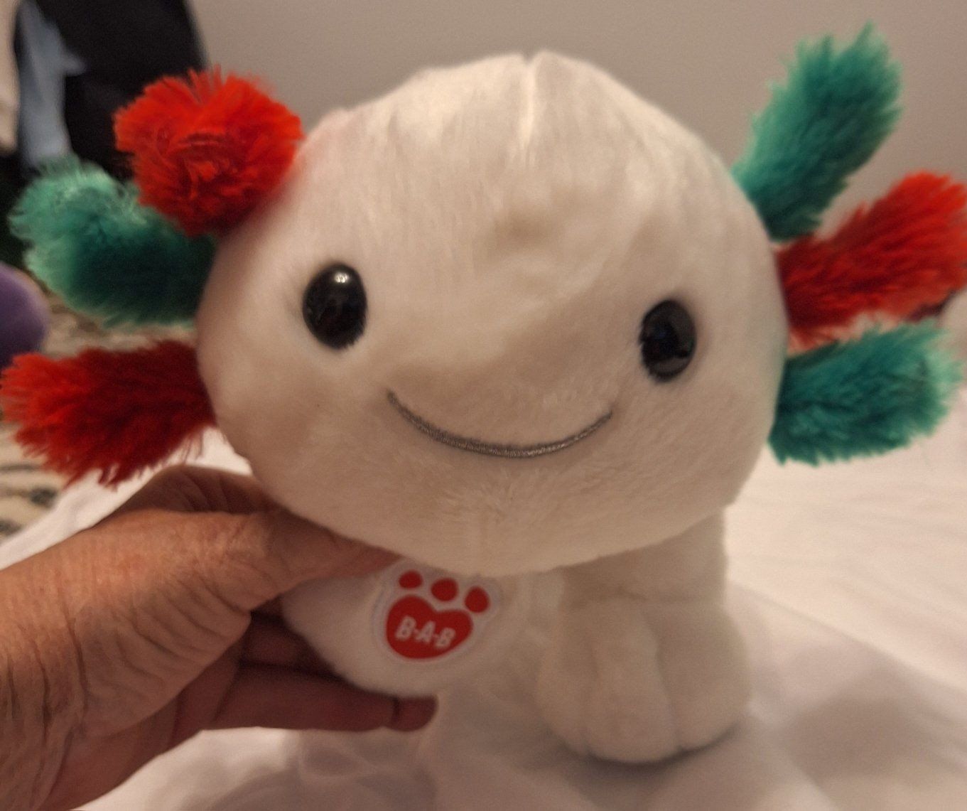 Build-A-Bear Festive Fun Christmas Axolotl Holiday Plush Stuffed Animal