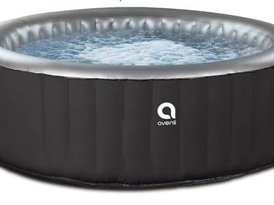Avenli London Inflatable Hot Tub - 2-3 Person, 105-Jet, 104°F Rapid Heating, NIB
