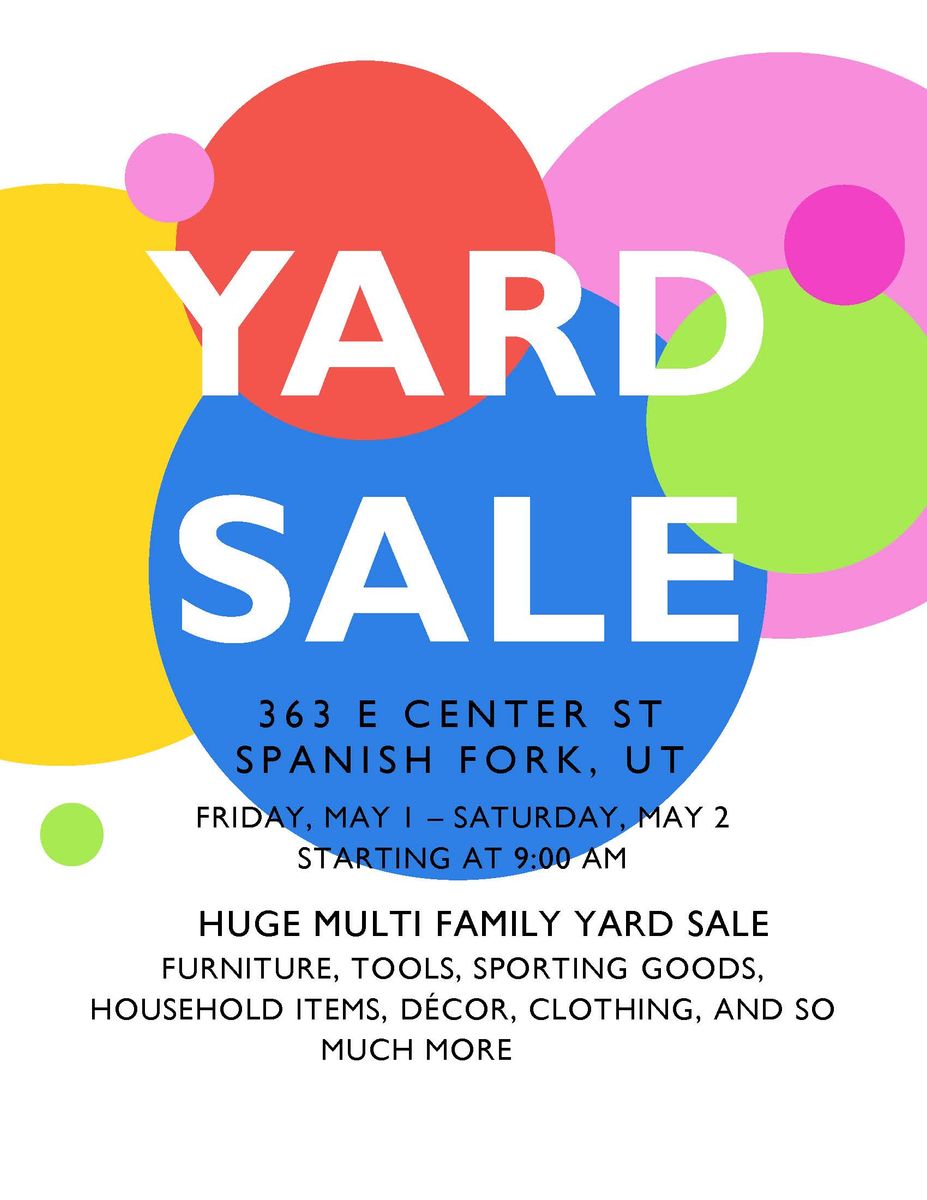 MULTI FAMILY YARD SALE