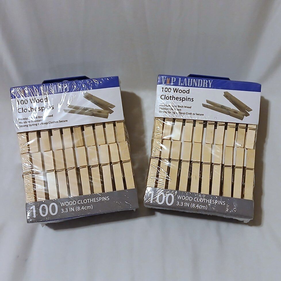Wooden Clothespins, 100 pack