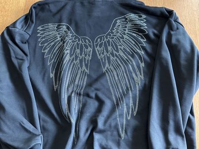 rhinestone wings hoodie