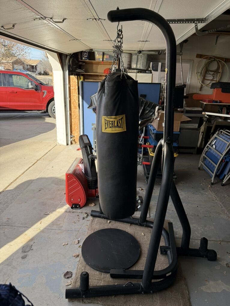 Everlast Elite Punching Bag + Stand Bundle
