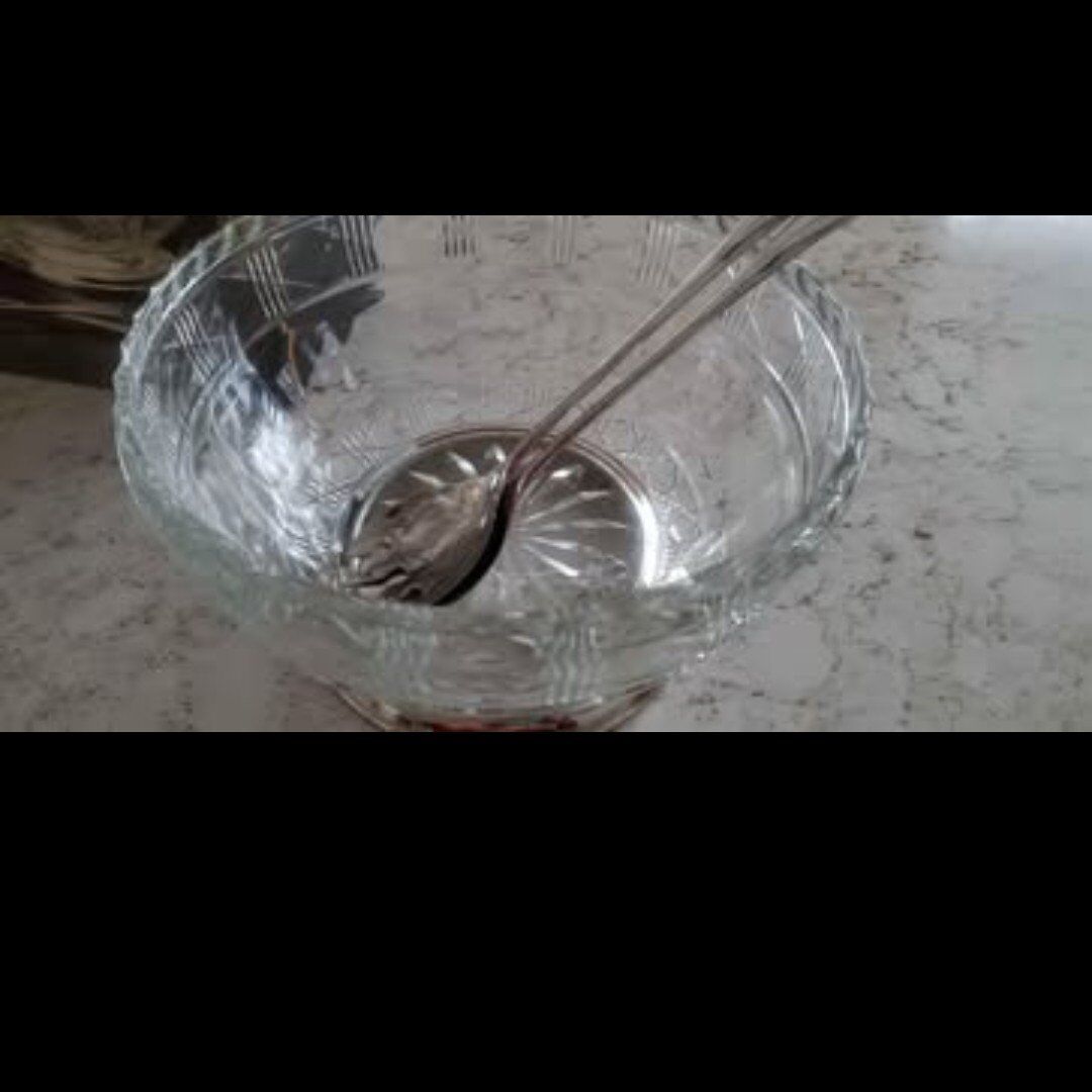 Glass w/Silver Trim Bowl
