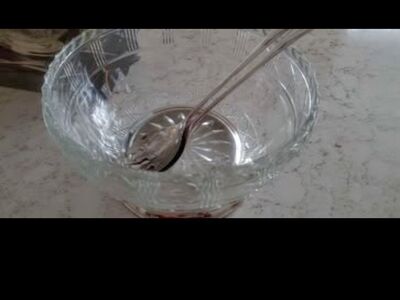 Glass w/Silver Trim Bowl