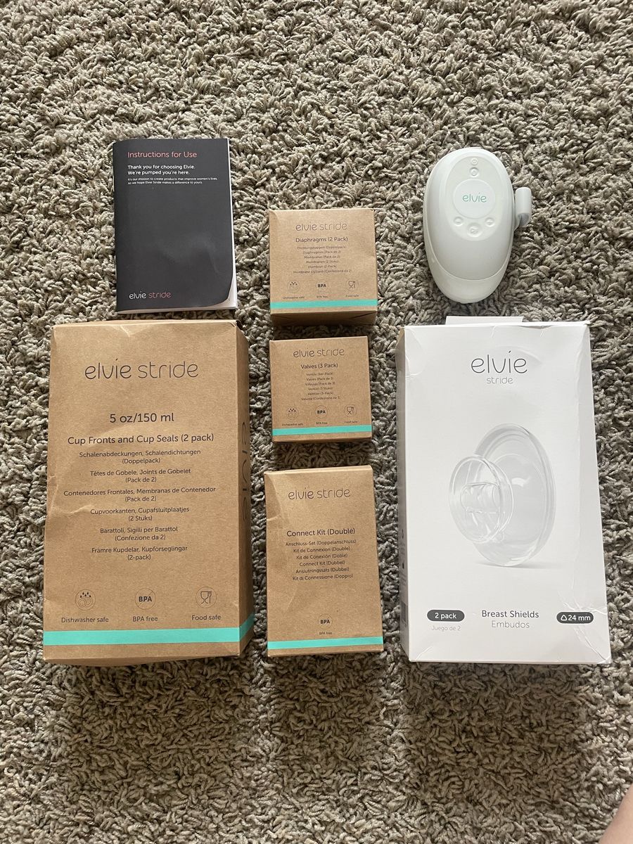New Elvie Stride Hands-Free Electric Breast Pump Set