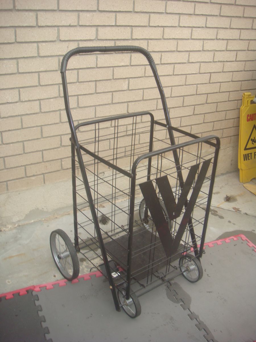 xl folding shopping cart metal construction