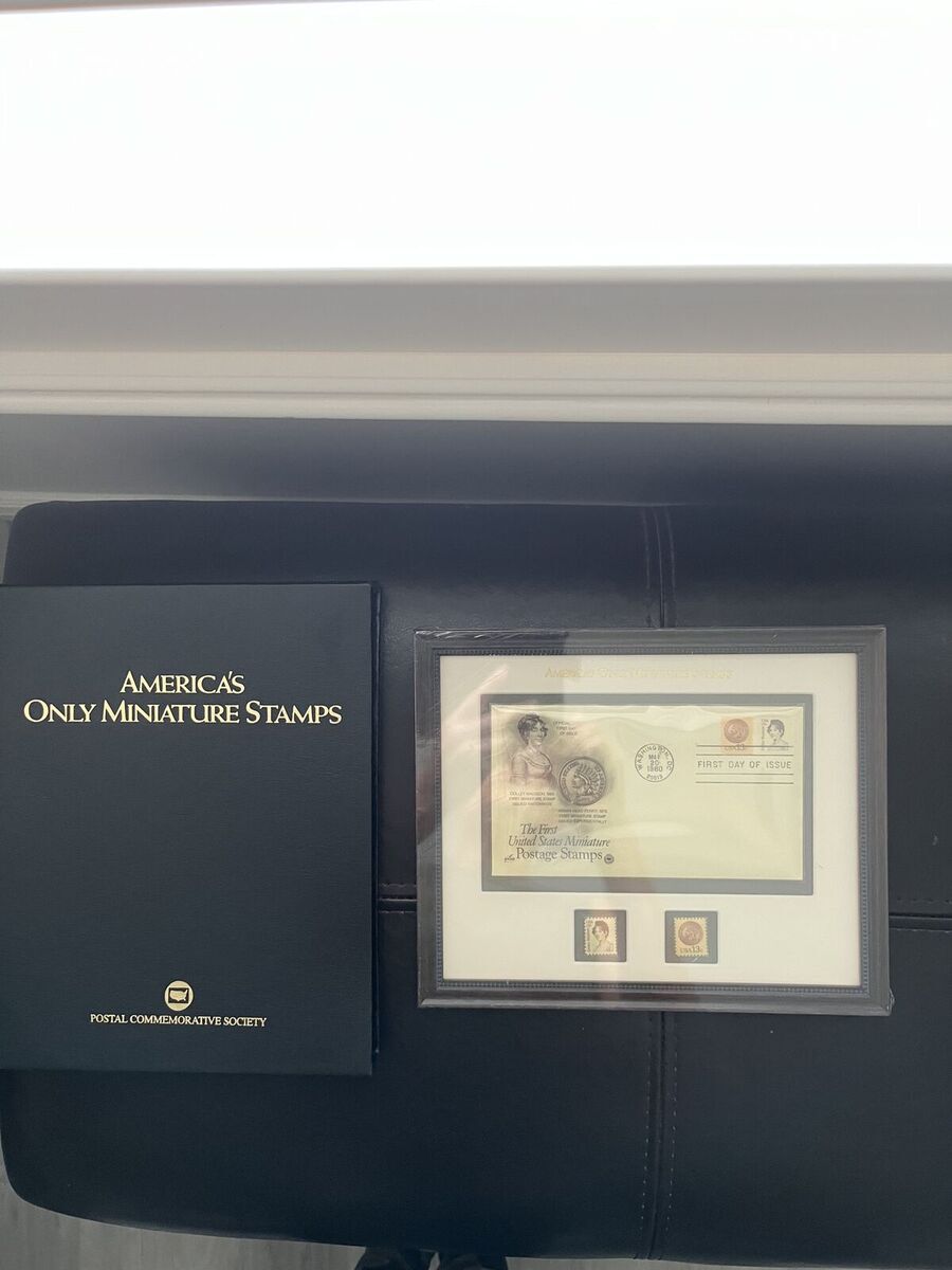 America's Only Miniature Stamps - Dolly Madison & Indian Head - 2 stamps - NEW