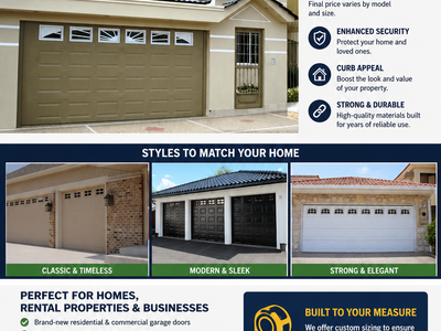 New Garage Doors in Utah | Replacement Garage Doors From $1,350