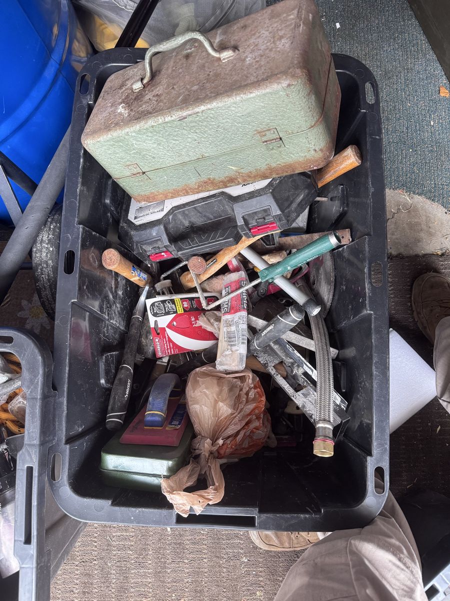 Hand tools, air tools, and power tools.