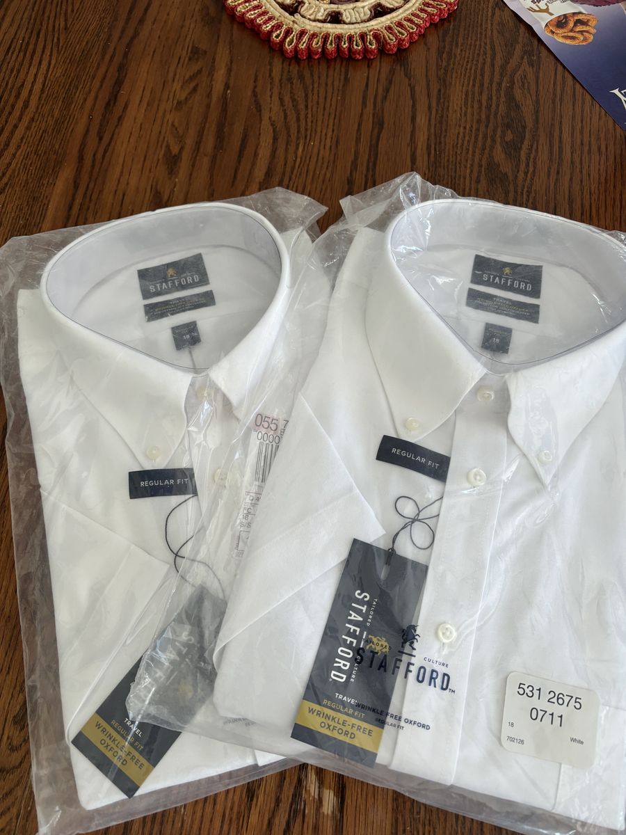 White Short Sleeve Dress Shirts