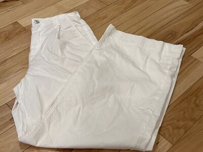 Mavi Pera Pleated Wide Legged White Casual Pants