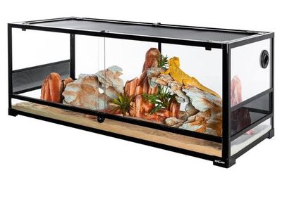 REPTI ZOO 67 Gallon Glass Reptile Terrarium 48"x18"x18" for Snake/Bearded Dragon/Lizard