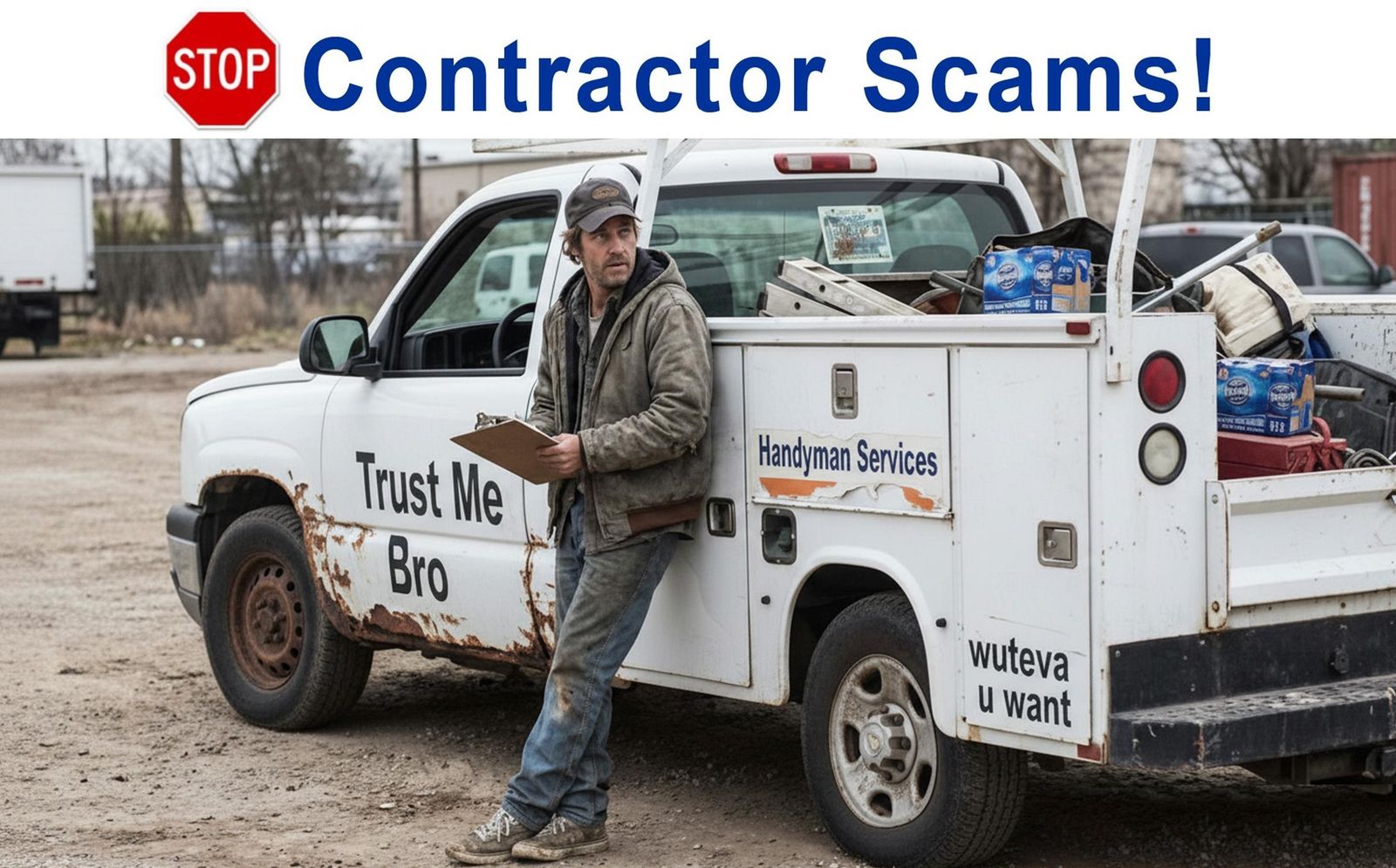 STOP Contractor Scams!  Verify Your Contractor for: Handyman Carpenter Remodel Interior Exterior Kitchen Basement Bathroom Yard