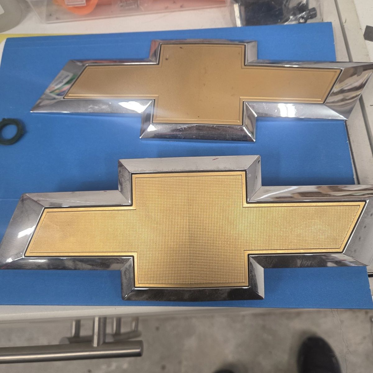Stock Gold Chevy Badges