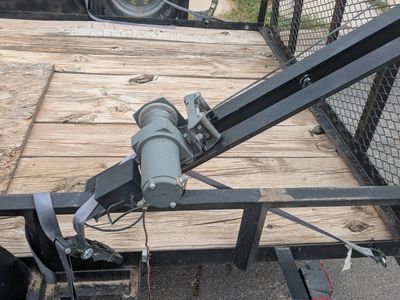 Used Utility Trailer with Winch and Drop Down Ramp