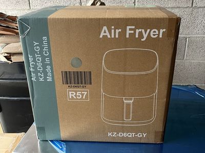 6-Quart Single Basket Air Fryer with a Viewing Window. Model: KZ-D6QT-GY