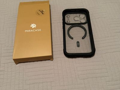 Miracase iPhone 17 Pro Case - Clear with Black Trim, MagSafe Compatible, Full Protection