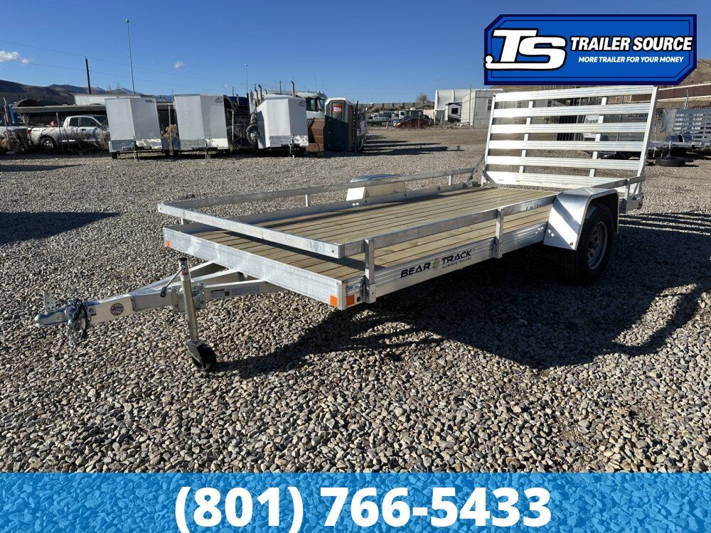 7x14 Bear Track BTU-W Aluminum Utility Trailer - 3.5K GVWR - Side Rails