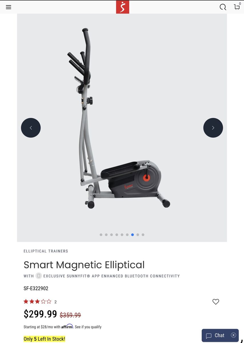 SUNNYFIT Smart Magnetic Elliptical - NEW