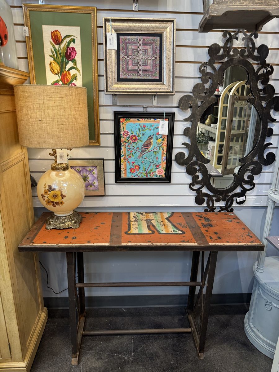 Vintage Industrial Style Console Table
