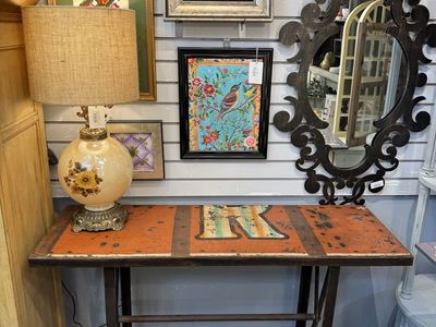 Vintage Industrial Style Console Table