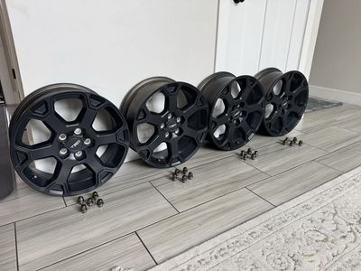 Set of 4 Toyota TRD Matte Black Alloy Wheels Rims with Lug Nuts