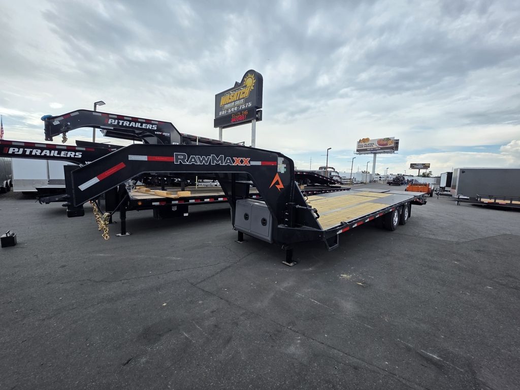 2027 RawMaxx 26' Gooseneck FDXD 20K with Aluminum Wheels Equipment Trailer
