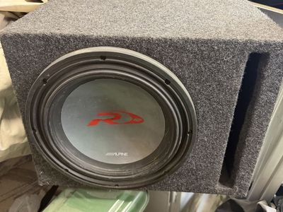 Alpine Type-R 12 Subwoofer in Ported Box with Rockford Fosgate Punch P325.1 Amplifier