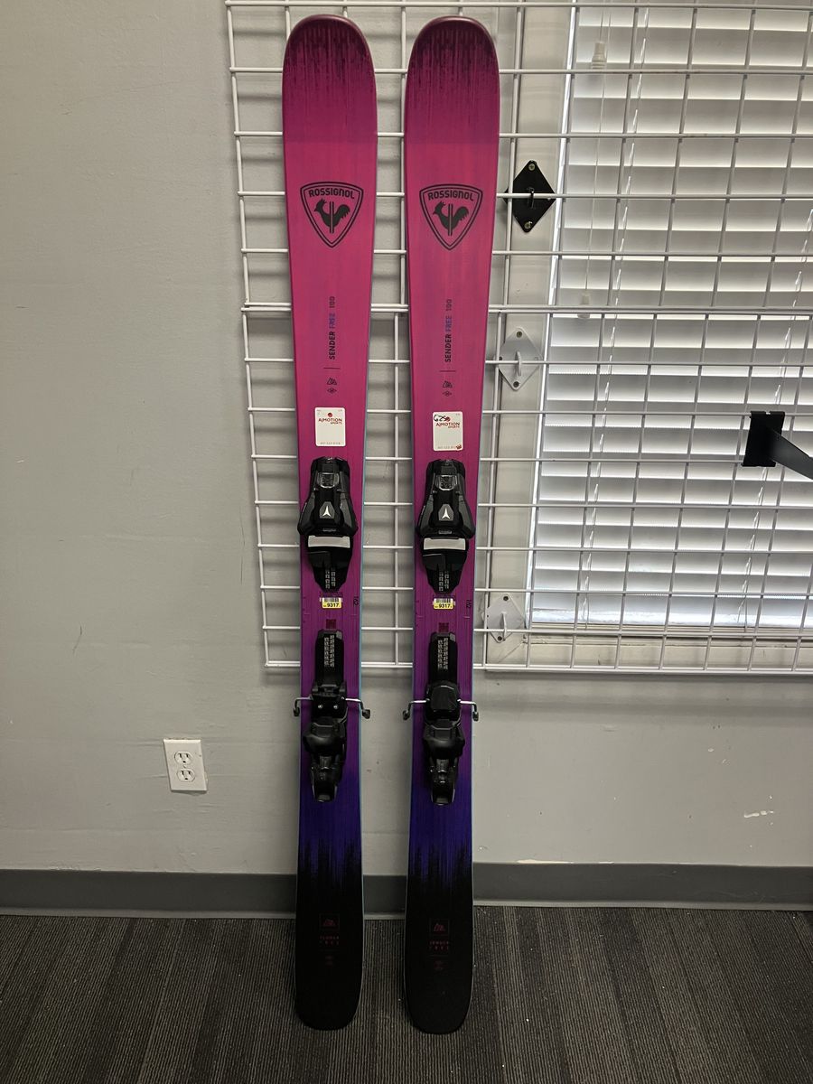 Lightly Used Rossignol Sender Free 100 162cm Skis w/ Atomic Strive 13 Demo Bindings