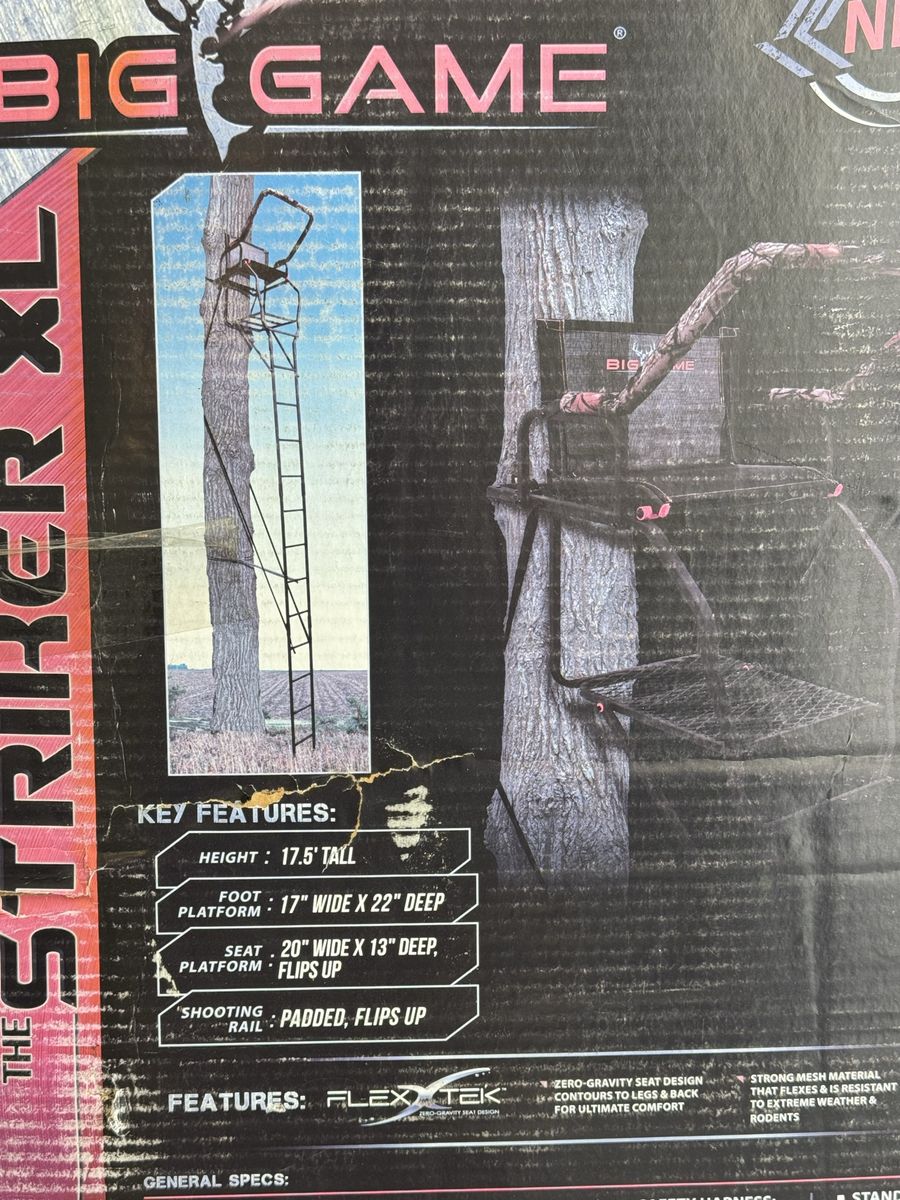 Big Game The Striker XL 17.5' Ladder Treestand with Flex-Tek Seat