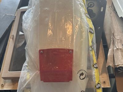 Acerbis Baja Rear Fender White with Taillight Light Lens New Vintage Dirt Bike