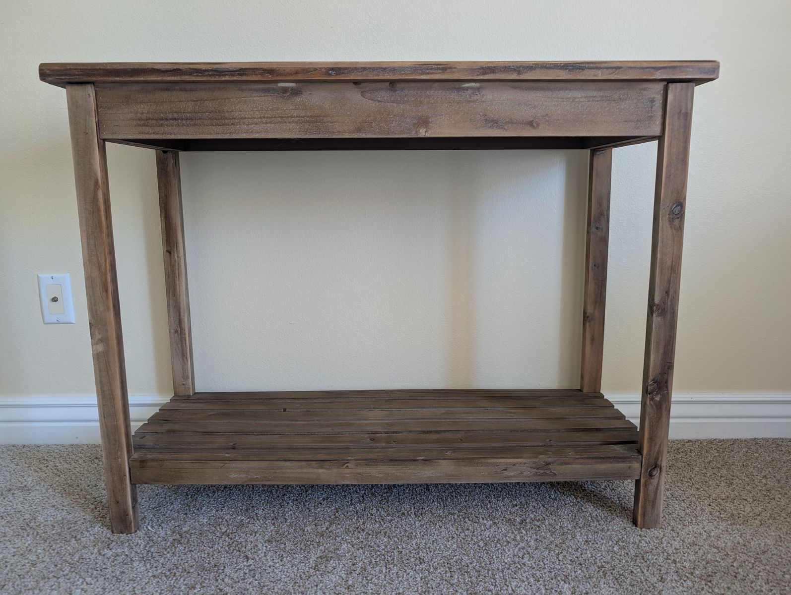 Distressed Brown Accent / Sofa / Entry Table - Excellent Condition, Like New