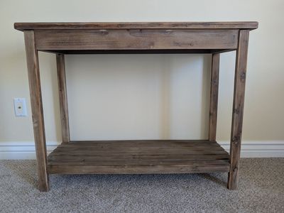 Distressed Brown Accent / Sofa / Entry Table - Excellent Condition, Like New