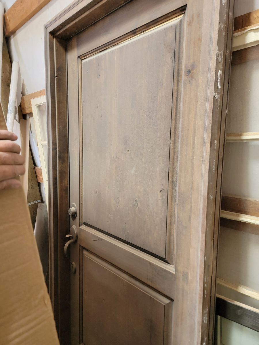 Solid wood front door