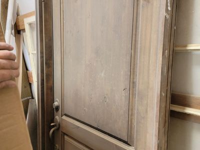 Solid wood front door