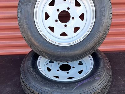 New ST 175/80 D 13 Trailer Tires with New wheels