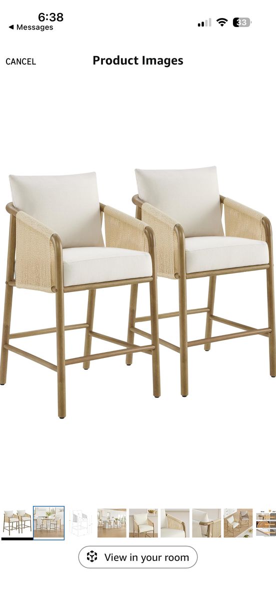 Kitchen Counter Height Barrstool (4 Chairs)