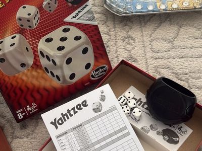 Yahtzee Board Game & Monopoly Deal Card Game Combo with Scrabble Crossword Game