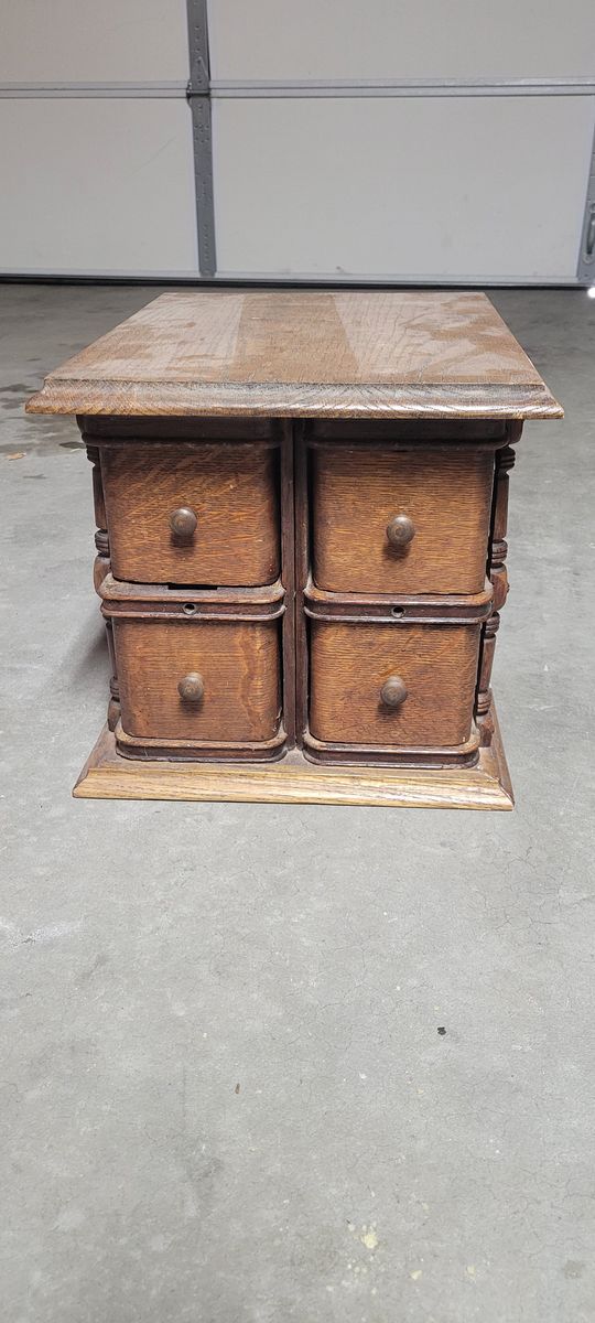 Wooden sewing machine cabinet
