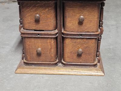 Wooden sewing machine cabinet
