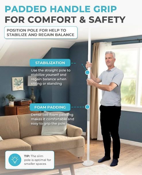 Elderly Floor to Ceiling Transfer-Pole for Seniors