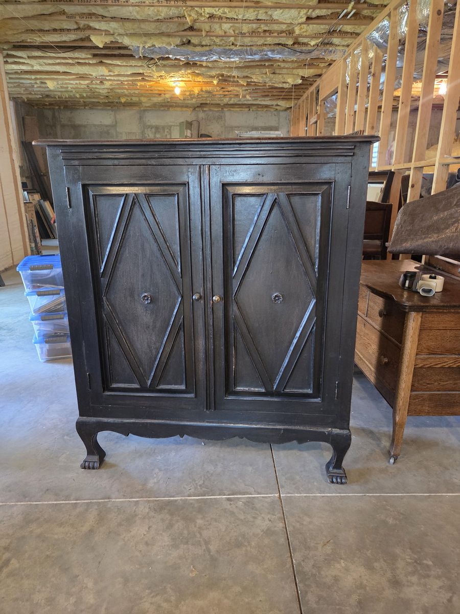 Distressed Country Wine and Cocktail Hutch