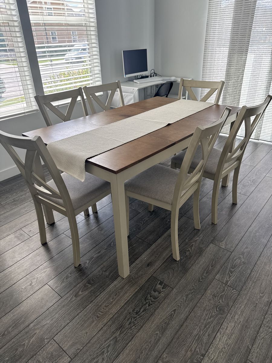 6 chair dining room table