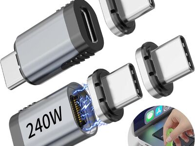 NEW USB C Magnetic Adapter,2Pack Straight Magnetic USB C 24Pin Fast Charge 40Gbps 8K 60Hz MacBook Pro/Air/,PS5