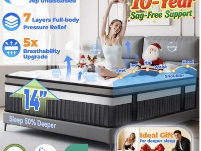Famistar 14 inch king hybrid mattress